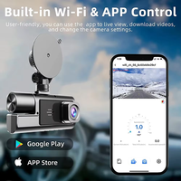 AD-369 3 caméras objectif 3 pouces voiture boîte noire G-sensor WiFi Dash Cam HD 1080P avec image de recul Parking enregistreur vidéo à double objectif