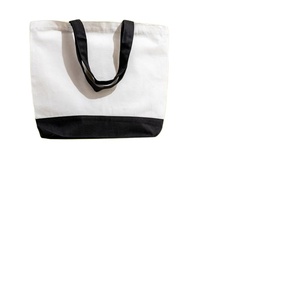 Bolsa de Compras Grande de 8oz/10oz, Bolsa de Lona de Algodón con Asa para el Hombro, Cierre y Bolsillo - Product Image 1