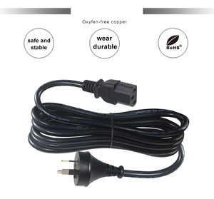 Câble d'alimentation universel de type australien I 3 broches vers prise femelle IEC C13, 10 ampères, norme SAA - Product Image 2