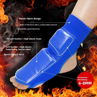 Protège-chevilles et protège-pieds Sanda pour adultes, pour la compétition de Muay Thai, protège-jambes et chauffe-jambes en PU