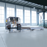 Machine de découpe Eworld NC 380V/220V pour fenêtres en aluminium, scie à double tête CNC contrôlée par PLC, haute précision, 5,5 kW C