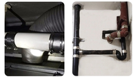 Raccord flexible sans moyeu en acier inoxydable 304 poli certifié UPC NSF, avec connectivité à bride EPDM/caoutchouc pour tuyaux moulés de 1,5 à 12 pouces