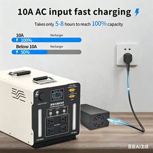 Générateur <span class=keywords><strong>solaire</strong></span> portable 600W-5000W avec batterie LiFePO4 pour voiture, onduleur à onde sinusoïdale pure pour la maison, le <span class=keywords><strong>camping</strong></span> et la station d'alimentation de secours d'urgence - Product Image 6