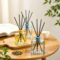 Diffuseur sans flamme d'huiles essentielles pour la maison et la chambre, désodorisant et ornement rafraîchissant pour toilettes, parfum de rotin pour bureau