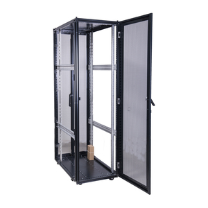 Tùy chỉnh 42U 600*1000mm tải cao 19 inch thép đen máy chủ tủ <span class=keywords><strong>rack</strong></span> với 45u đục cửa 22u và 4U hai cửa trung tâm dữ liệu - Product Image 1