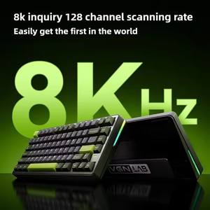 VGN Neon 75 HE PRO Interrupteur Ultra Magnétique Joint à Effet Hall Clavier de Jeu 0.1ms Latence RT0.005mm BT 2.4G Boîtier en Aluminium Filaire - Product Image 5