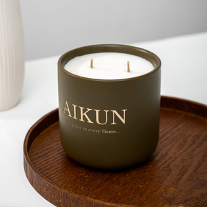 AIKUN Fournisseur en Gros Bougie en Cire de Soja Faite à la Main de Qualité Supérieure en Céramique de Luxe pour la Décoration d'Intérieur, Parfum d'Ambiance et Collection Cadeau - Product Image 3