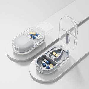 Pill Box Organizer Plastic Weekly 7-Day 3-Times Medicine Dispenser Push Button Rotate Planner 7 Compartments Modern Design - Product Image 3
