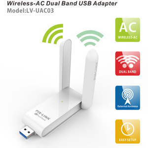 UAC03R AC600 Dual-Band WiFi Wireless Network Card – <b>USB</b> <b>Adapter</b> for Desktop & Laptop, Transmitter / Receiver L439 - Product Image 5