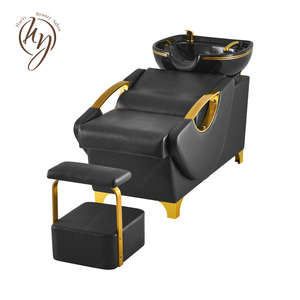 Juego de muebles de peluquería de oro marrón <span class=keywords><strong>2021</strong></span>, el paquete de salón de belleza más barato para peluquero, silla personalizada, secador de escritorio, vaporizador - Product Image 4