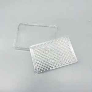 Placas Transparentes de Cultivo de Tejidos de PP de <span class=keywords><strong>384</strong></span> Pocillos con Fondo Plano y Tapa, Tratamiento de Superficie TC/NOT TC, Libres de DNase/RNase, JYB-<span class=keywords><strong>CP</strong></span>-384C - Product Image 3