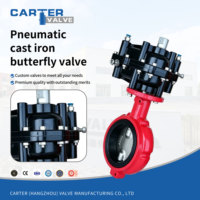 Válvula de Mariposa Ductilosa Accionada por Aire, Tipo Lug, Retorno por Resorte, Doble Excéntrica, Sello de Goma NBR, para Tuberías Industriales HVAC, Clase 150LB