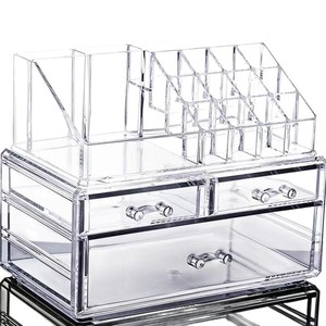 Acrylic Transparent Multi Layer Drawer Storage Box For Cosmetics Lipsticks Jewelry <b>Dressing</b> <b>Table</b> 24x13.5x11cm - Product Image 5