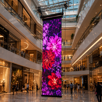 Écran LED flexible P2.6, écran LED enroulable, écran rideau, mur vidéo publicitaire intérieur pour les événements d'exposition
