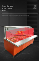 Table de buffet chauffante électrique commerciale en acier inoxydable Bain Marie