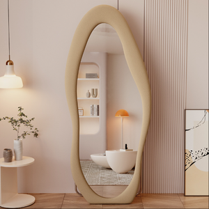 Specchi Irregolari da Terra a Figura Intera Asimmetrici con Supporto Grande, Forma Ondulata, per Soggiorno e Camera da Letto - Vendita all'Ingrosso - Product Image 2