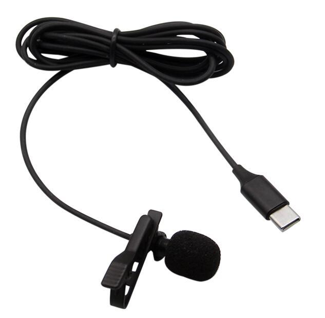 Mini Type-C Lapel Lavalier Clip-on Recording Microphone Mic for  Android