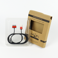 Boîte de câble de données multifonctionnelle 6 en 1 de bureau type C emballage en papier cordon d'alimentation ensemble de stockage avec câble de données pour téléphone portable