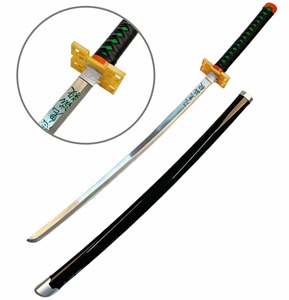 Épée <span class=keywords><strong>Katana</strong></span> de style japonais Tueur de démons Rengoku Kyoujurou Personnage d'anime Épée de jouet en bois véritable de samouraï - Product Image 4