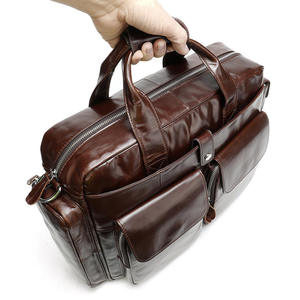 Maletín de Cuero Genuino de Alta Calidad para Hombre Andong, Bolsa de Viaje para Portátil de 14 Pulgadas, Bolsa de Hombro, Bolsa de Mensajero, Bolso de Mano - Product Image 5