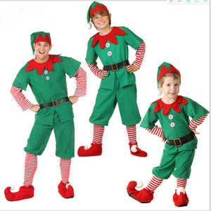 Traje verde para puesta en escena, <span class=keywords><strong>disfraz</strong></span> de Cosplay familiar cálido de Nochevieja, traje de Papá Noel de Navidad, <span class=keywords><strong>disfraz</strong></span> de <span class=keywords><strong>elfo</strong></span> - Product Image 5