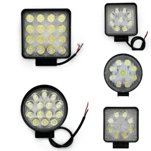 25MM 28MM 50MM 65MM 12-24V 16LED 4 "Square Off Road 48W Equipamento Pesado Iluminação para Caminhão SUV ATV UTV Praça Spot Trabalho Luz