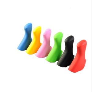 Palanca de cambio para bicicleta de carretera Shimano 105, cubierta de silicona azul antideslizante de 22,2 mm para bicicletas de carretera - Product Image 4