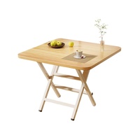 Petite table pliante rectangulaire pour salle à manger, bureau, location, appartement, dortoir, vente ambulante et usage domestique