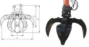 Cucharón Hidráulico de 360 Grados para Chatarra Metálica, Tipo Naranja, para Excavadora - Product Image 4