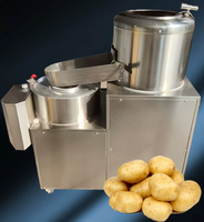 Laveuse et coupe-légumes commerciale multifonctionnelle en acier inoxydable pour pommes de terre, facile à nettoyer