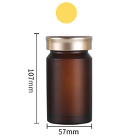 Brun Mat PS En Plastique Givré Capsule Bouteille Cosmétique Conteneur Capsule Bouteilles De Nourriture De Luxe