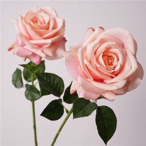 Rose Artificielle de Haute Qualité 65CM Réaliste Blanche Ocean Song Fleur Unique Décorative pour Noël, Mariage, Saint-Valentin - Product Image 3