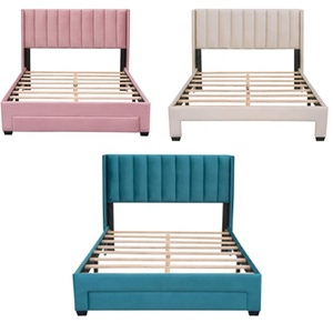 Mobili camera da <span class=keywords><strong>letto</strong></span> di lusso doppia regina king size durevole struttura stabile argento peluche velluto tappezzeria <span class=keywords><strong>letto</strong></span> con <span class=keywords><strong>disegni</strong></span> - Product Image 6