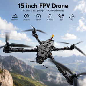 Dron de Carreras de Largo Alcance de 15 Pulgadas con Cámara, Capacidad de Carga Útil de 8 kg, Fácil de Usar para Principiantes, Transmisión de Largo Alcance de 20 km, Ofrece hasta 20 km de Alcance - Product Image 1