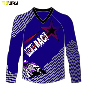 เสื้อเจอร์ซีย์มอเตอร์ครอสแบบเรียบ ปรับแต่งได้ ไซส์ใหญ่ ระบายอากาศได้ดี ผลิตจากโพลีเอสเตอร์ % โพลีเอสเตอร์ ขายส่งโดย BETHERIVAL - Product Image 4