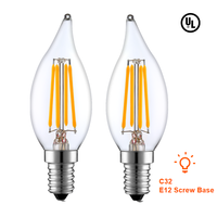 Ampoule LED C32 C35 2w 4w 6w Ampoule LED vintage 2700K Verre clair Ampoule Smart Edison