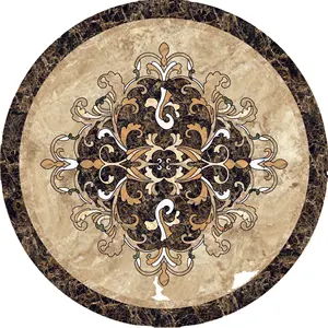 Customized water jet medallion flooring marble, Waterjet pattern floor tile marble