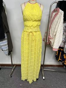 Ensemble jupe femme Viviblook Z414ST01 – Haut plissé sans manches multicolore sexy et jupe évasée grande taille deux pièces - Product Image 5