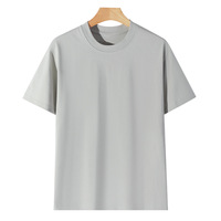 HEALY Herren 230g Baumwoll-Strick Kurzarm Sommer Mode Markenkleidung Basis Weißes T-Shirt, Paar-Stil T-Shirt