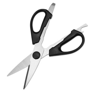 Kitchen Scissors Stainless Steel Black Straight Head Home Use Multi Functional Cutting Tool - Product Image 2