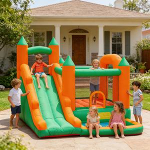 Château gonflable commercial pour le développement d'une zone à thème personnalisée dans les parcs d'attractions - Product Image 3