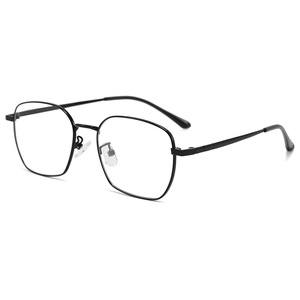 Monture optique carrée en métal de style coréen simple, verres plats, lunettes unisexes légères à monture complète 880552 - Product Image 3