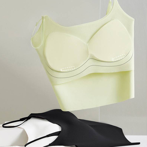 Top Corto Sexy sin Mangas con Soporte de Sujetador Integrado y Acabado Suave, Ideal para Uso Diario y Salidas - Product Image 4