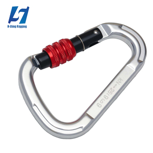 Vente en gros de mousquetons en forme de <span class=keywords><strong>D</strong></span>, 25 kN, 5600 lb, avec verrouillage à vis, pour applications minières - Product Image 2