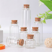 GL botol kaca Mini stoples kaca kecil dengan sumbat gabus kayu botol harapan kecil untuk pernikahan Baby Shower DIY kerajinan nikmat