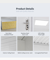 Maison-conteneur modulaire préfabriquée extensible - Utilisation hôtelière - Design en acier de luxe - Style moderne du milieu du siècle - Cabane écologique portable