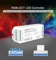 Miboxer & milight nouveau produit contrôleur sans fil 20a sortie à courant élevé rgb + cct contrôleur de bande Led Fut039p