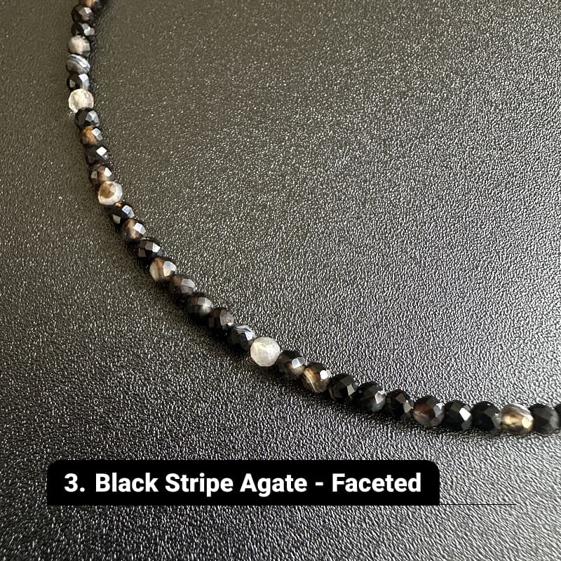 3. Striscia nera agata-sfaccettata
