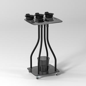 Zxm Nouveau design de mobilier de salon, plateau de salon de coiffure en acrylique multifonctionnel avec bol à colorant, chariot de salon de beauté - Product Image 2