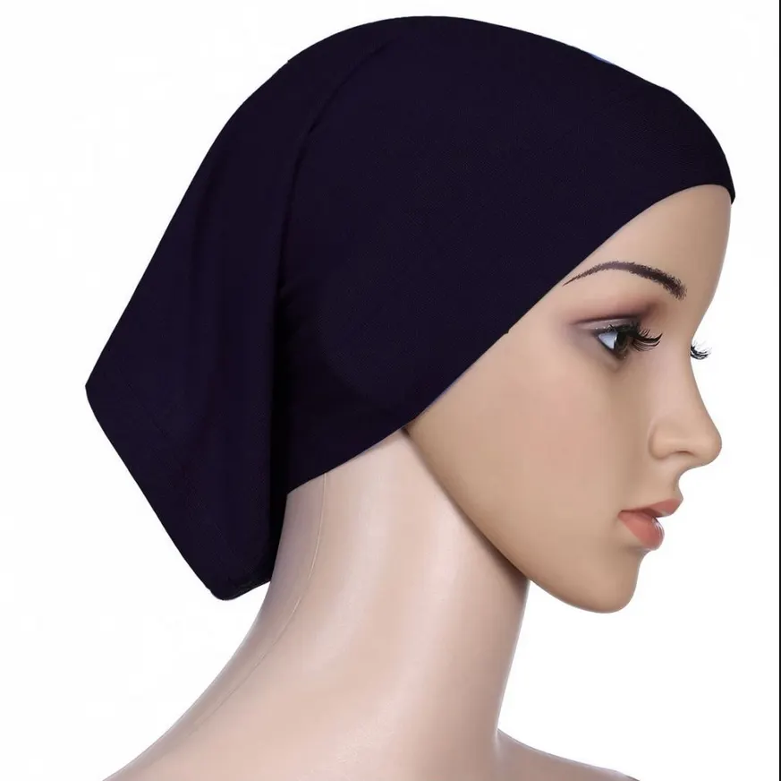 Khăn Trùm Đầu Của Phụ Nữ Hồi Giáo Hồi Giáo Hồi Giáo Mercerized Cotton Underscarf Cover Mũ Nón Bonnet Plain Caps Khăn Trùm Đầu Bên Trong M0013